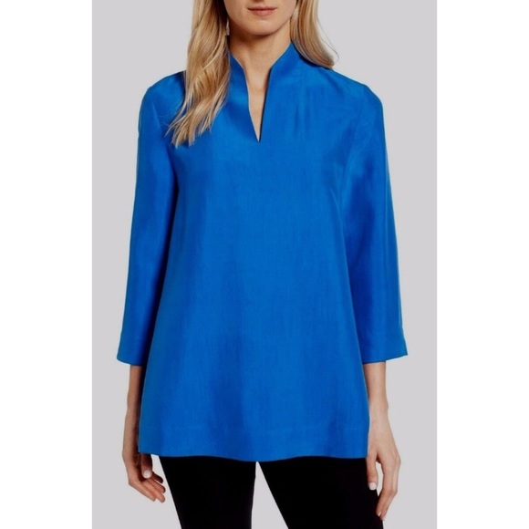 eileen fisher silk dupioni top